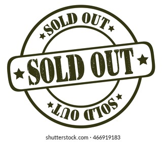 circle grunge stamp "sold out"