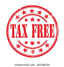 circle grunge stamp "tax free"