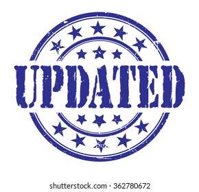 circle grunge stamp "updated"