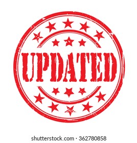 circle grunge stamp "updated"