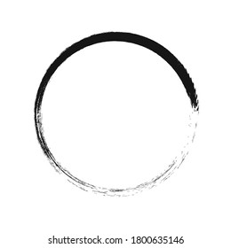 Ilustración vectorial de grunge circular sobre fondo blanco