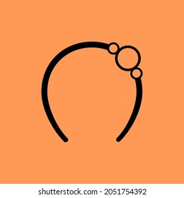 Circle hair band vector illustration