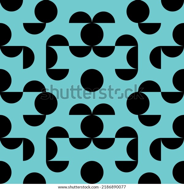 Circle Half Circle Pattern Green Backgroundblack Stock Vector (Royalty ...