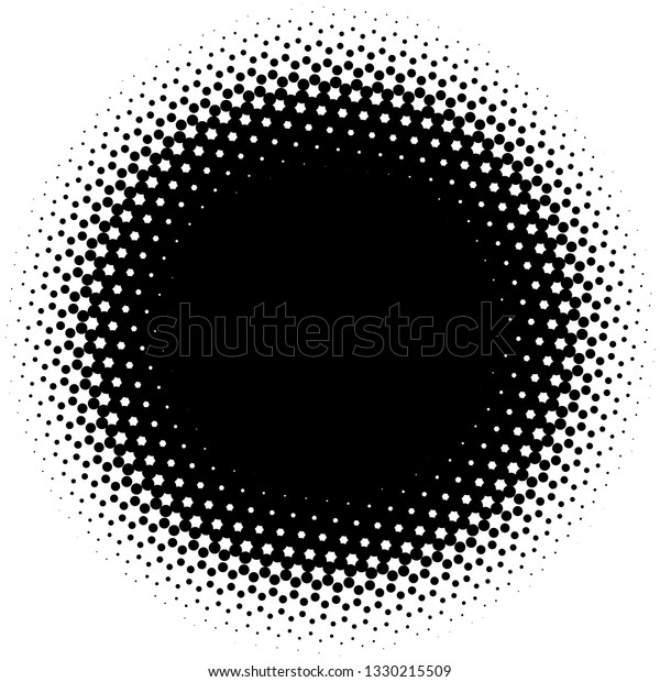 Circle Half Tone Element Over White Stock Vector (Royalty Free) 1330215509