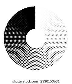 Circle half tone gradient background vector