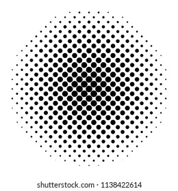 Circle halftone. Abstract halftone background. Black circles.
