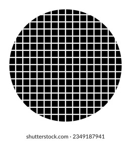 Círculo de medio tono abstracto de círculos punteados alrededor icono.