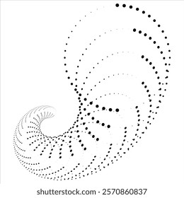 Circle Halftone Art, Icons, and Graphics. Halftone dots in tunnel form. vector illustration