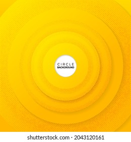 circle halftone background vector design. abstract modern style. eps file editable. symmetric shape gradient color yellow.