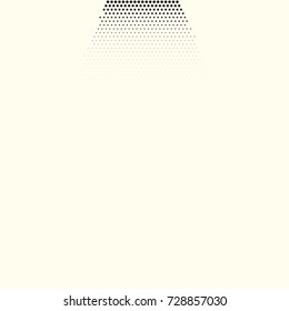 Circle halftone background. Vector retro dotted template for labels. White and black geometric gradient for pop art designs. Vintage backdrop with isolated pattern for cartoon book.