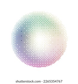circle halftone colorful  isolated vector 