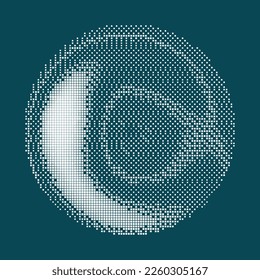 circle halftone in dark background