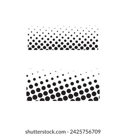 Kreis-Halbton-Element, monochrome abstrakte Grafik, lange Punkte Hintergrund. Bedrückte Schwarz-Weiß-Textur. Ausblendmuster