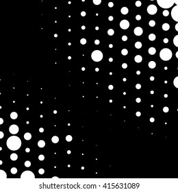 Circle halftone element, monochrome abstract graphic for DTP, prepress or generic concepts.