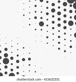 Circle halftone element, monochrome abstract graphic for DTP, prepress or generic concepts.