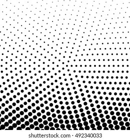 Circle Halftone Element, Monochrome Abstract Graphic. Ready for DTP, Prepress or Generic Concepts.