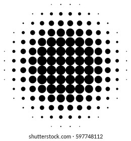 Circle halftone element (Monochrome dotted circular pattern)
