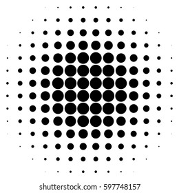 Circle halftone element (Monochrome dotted circular pattern)