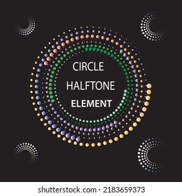 circle halftone element tee graphic design for print t shirt illustartion vector art