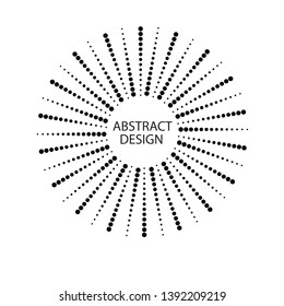 Circle halftone isolated on a white background