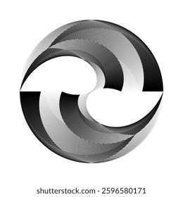 circle halftone lines geometric pattern, vector symbol, sign, logo, emblem, icon