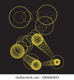 Circle halftone with neon yellow. You can use it as wall-decor.