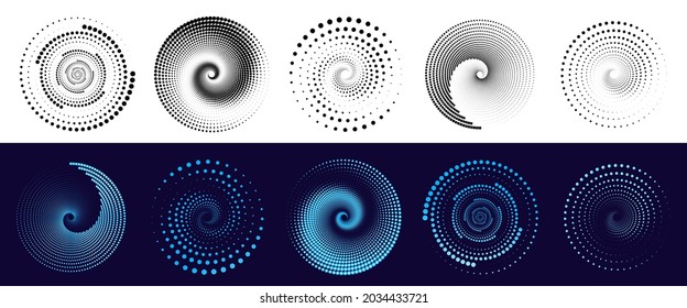 Circle halftone pattern  texture. Monochrome halftone dots.Halftone dots in circle.