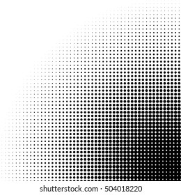 Circle halftone pattern / texture. Monochrome halftone dots.