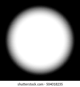 Circle halftone pattern / texture. Monochrome halftone dots.