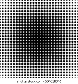 Circle halftone pattern / texture. Monochrome halftone dots.
