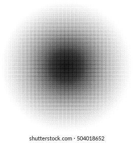 Circle halftone pattern / texture. Monochrome halftone dots.