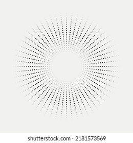 Circle halftone spiral background. dots abstract concentric circle. spiral, swirl, twirl element. Circular and radial dots helix. Segmented circle with rotation.