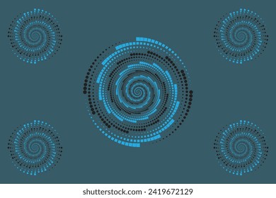 Spiralhintergrundpunkte des Kreislaufhalts abstrakt 