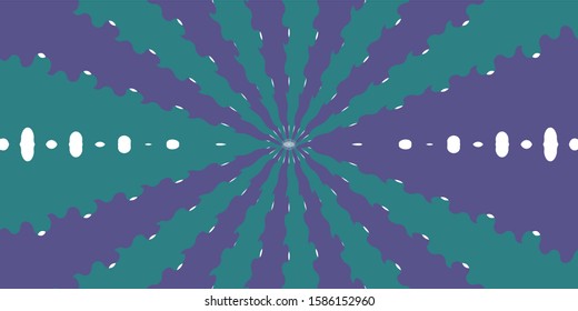 Circle halo light design Spread into a wavy line with wavy waves. Green and blue on the White Blackground