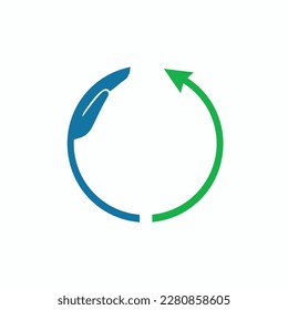 circle hand arrow direction target
