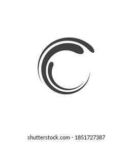 Circle hand drawn with brush vector enso icon