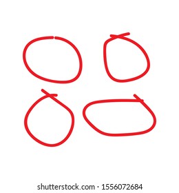 Circle hand drawn isolated on white background. vector illustration