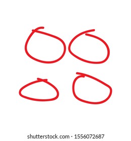 Circle hand drawn isolated on white background. vector illustration