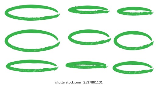 Estilo de linha de doodle do marcador desenhado à mão circular para o site, logotipo e verificação de texto. Ilustração vetorial