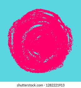 Circle Hand Painted Decorative Background. Vector Illustration. Dirty Design Element for Cards, Posters, Banners and Backgrounds