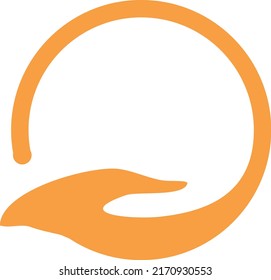 circle hand vector nature care logo Icon Design Element sign vector illustration creative design symbol   