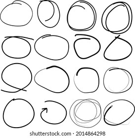 Circle Handdrawn elements Vector Eps10
