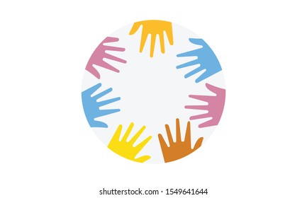 Circle Hands Logo For Non Profit Business