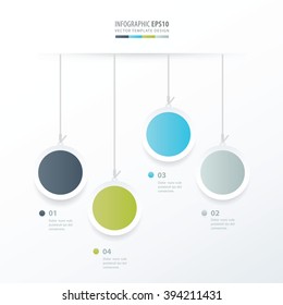 circle hanging concept,  Green, blue, gray color