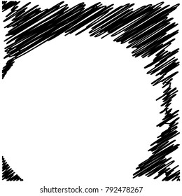 Circle Hatching Grunge Graphite Pencil Background on White Background, Design Element, Lines Hatching Grunge Graphite Pencil Background and Texture Isolated on White Background