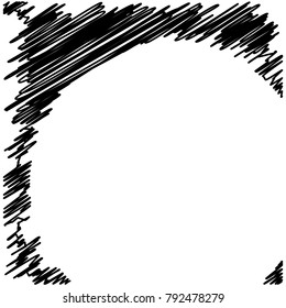 Circle Hatching Grunge Graphite Pencil Background on White Background, Design Element, Lines Hatching Grunge Graphite Pencil Background and Texture Isolated on White Background