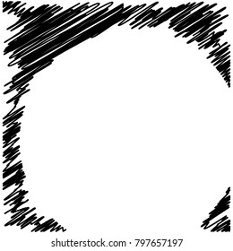 Circle Hatching Grunge Graphite Pencil Background on White Background, Design Element, Lines Hatching Grunge Graphite Pencil Background and Texture Isolated on White Background