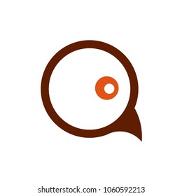 Circle Head Bird Logo