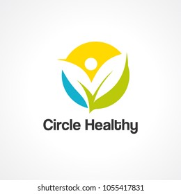 Circle Healthy Logo Vector, Icon, Element For Business