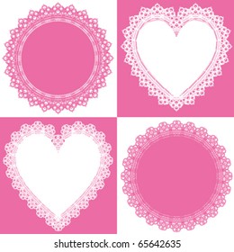 Circle Heart Lace Stock Vector (Royalty Free) 65642635 | Shutterstock